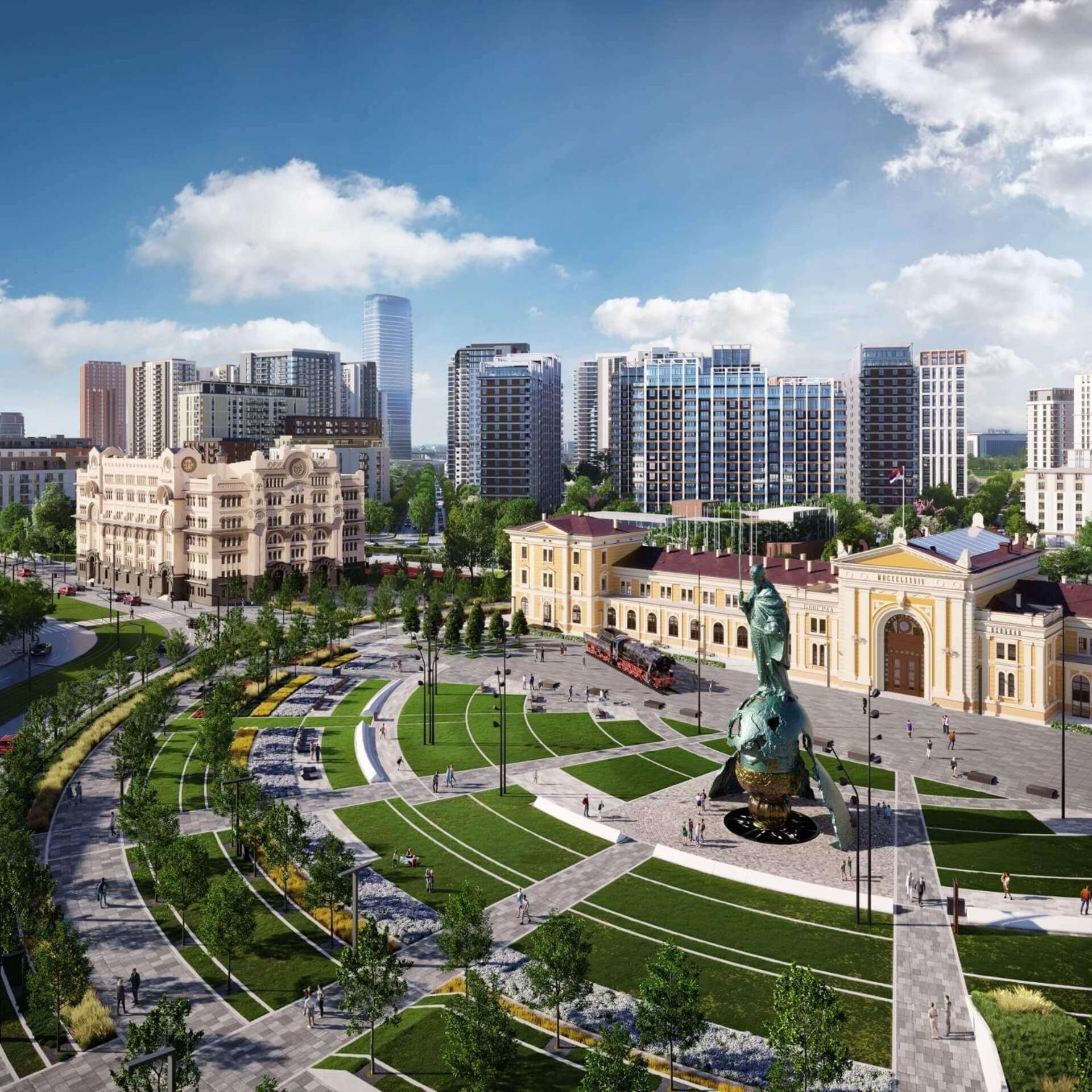 בלגרד Central Square Apartments מראה חיצוני תמונה